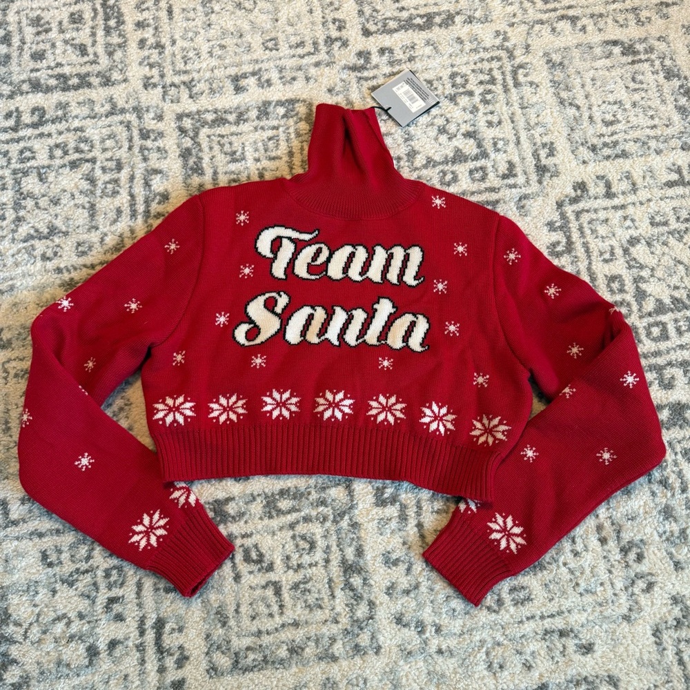 Philosophy di Lorenzo Serafini Red 'Team Santa' Turtleneck Sweater